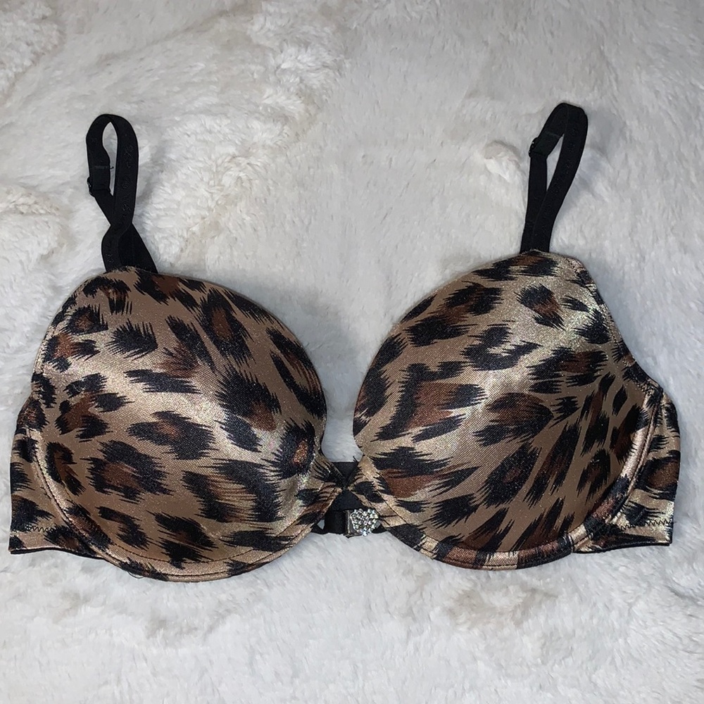 34D Victoria’s Secret Sexy Little Things vintage 2006 leopard cheetah print bra